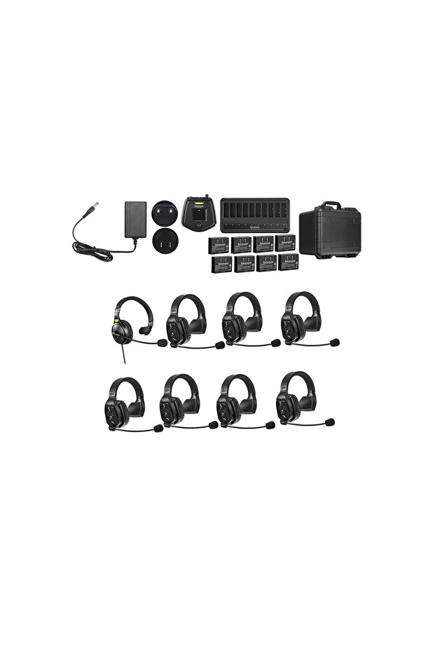 WiTalk WT8S8xbat Intercom, 8 Users, Single Ear - 1