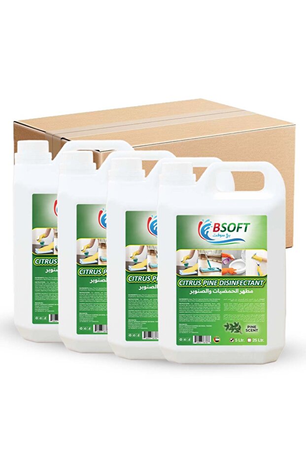 Citrus Pine Disinfectant Floor Cleaner Liquid 5 Liters (Pack of 4)