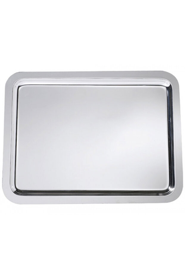 Rectangular stainless steel serving tray 56x41cm - 1
