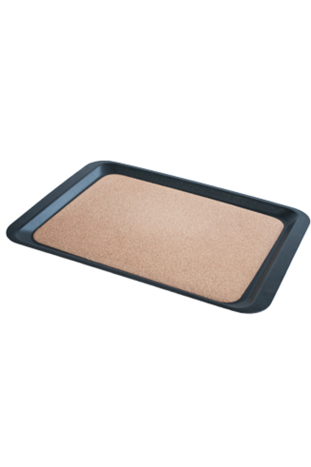 Rectangular serving tray with cork coating 44x32cm black - 1