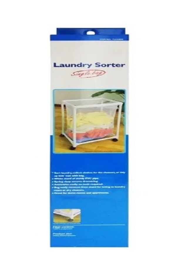 سلة ملابس الغسيل مع قاعدة متحركة أبو - 1