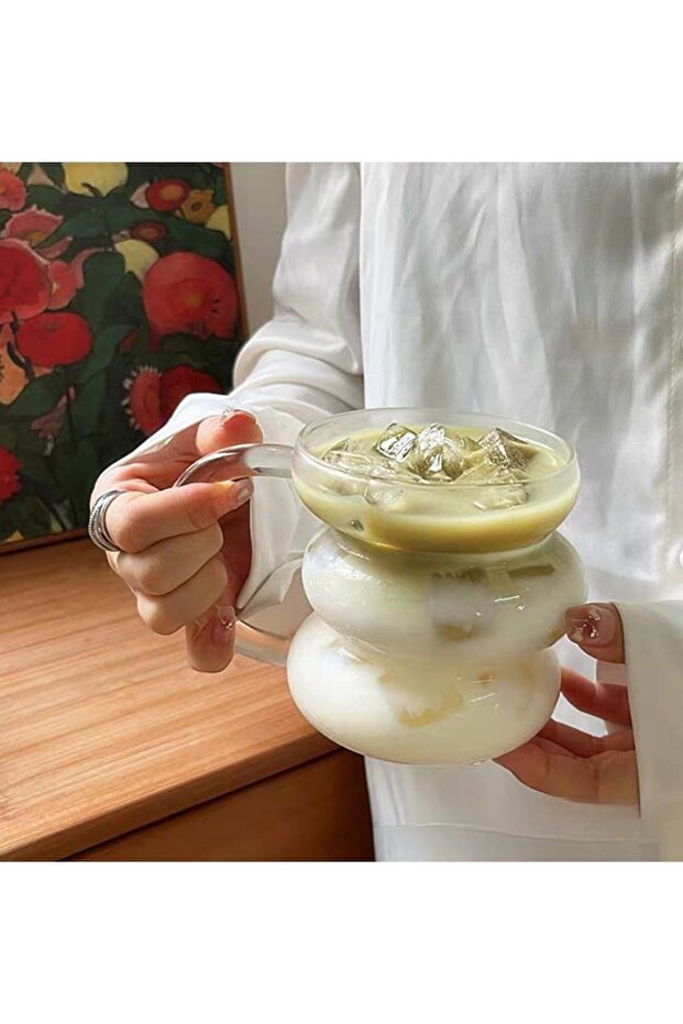 Bumble Cam Bardak – Sıcak & Soğuk İçecekler İçin Modern Sunum - 420 ml - 1