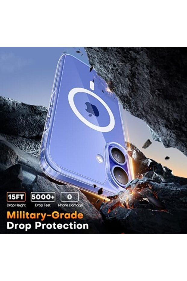 3 in 1 for iPhone 16 Plus Case, Compatible with MagSafe, with 2X Screen Protectors, Not-Yellow - 6