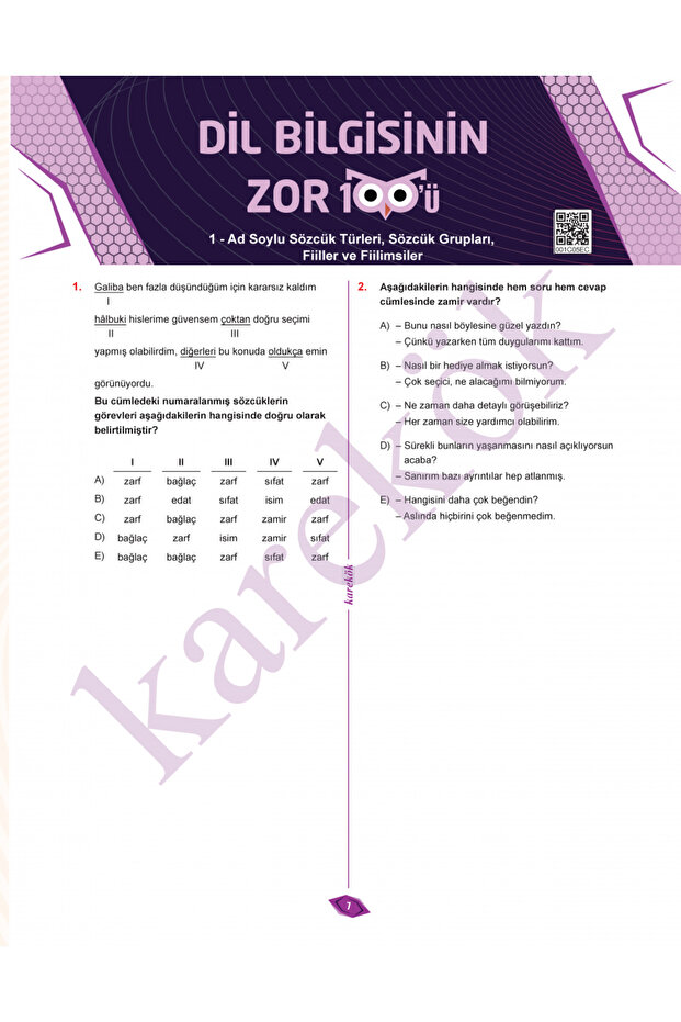 2025-2026 Müfredat TYT- AYT DİL BİLGİSİNİN ZOR - ÖSYM YÜZÜ - 2