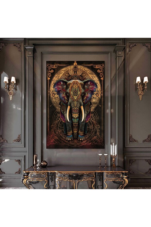 FİL BASKILI KANVAS TABLO - 1