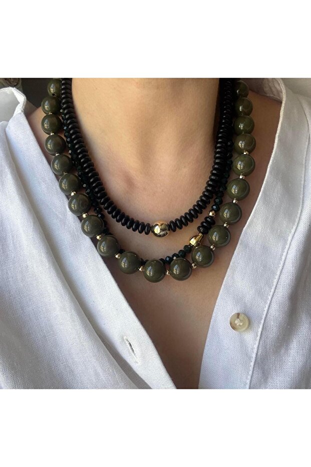 3lü Boncuk Kolye Seti - 1