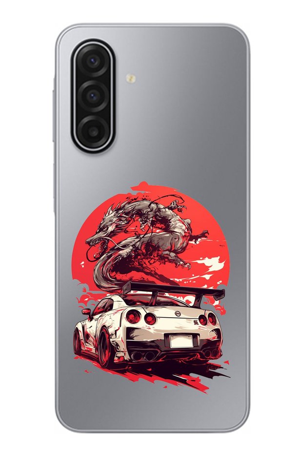حافظة سيليكون مطبوعة بتصميم تنين GTR متوافقة مع هاتف Samsung Galaxy A17