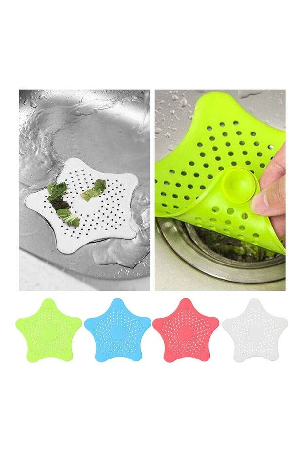 4Pcs Drain Stopper Silicone Drain Hair Catcher Shower Sink Strainer Filter for Kitchen Bathroom Whi