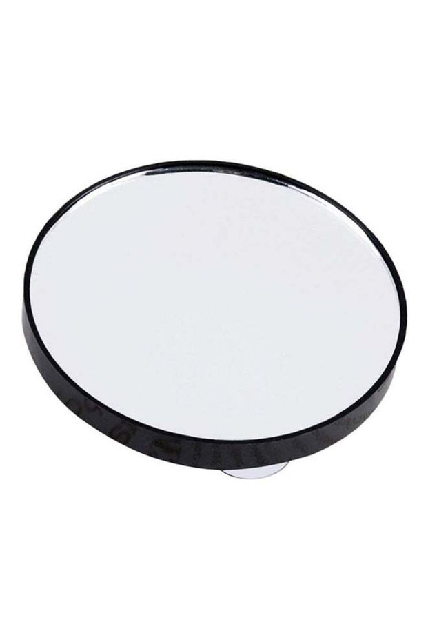 Two Suction Cup Magnification Makeup Mirror Black 5X