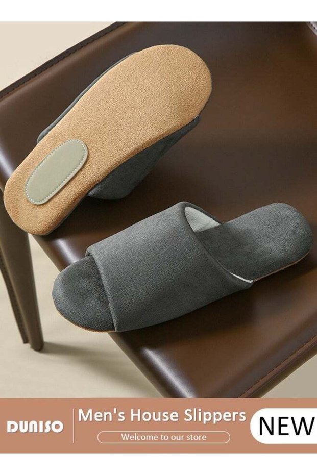 House Slippers Men's and Women's Washable Cotton Slippers, Open Toe Non-Slip Soft Sole Shoes, Sprin