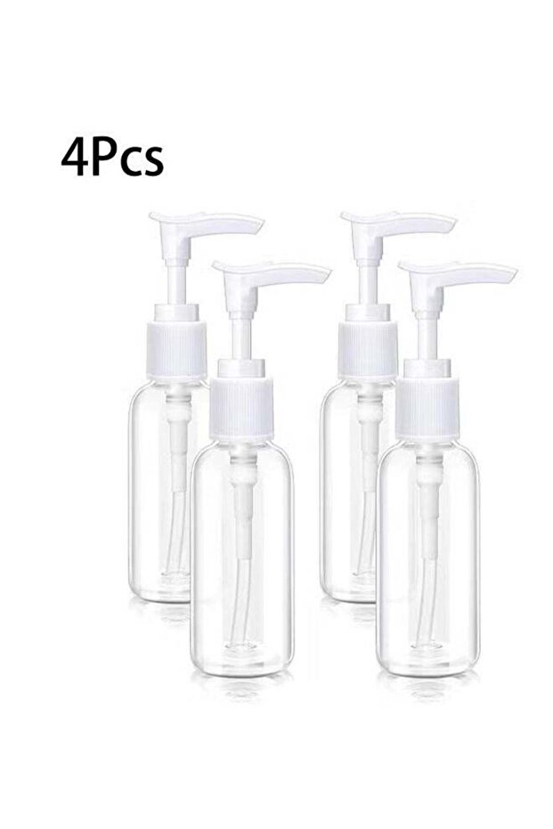 4 Pieces Transparent Travel Bottles Pump Bottle Lotion Dispenser Bottle Plastic Foamer Bottle Clear