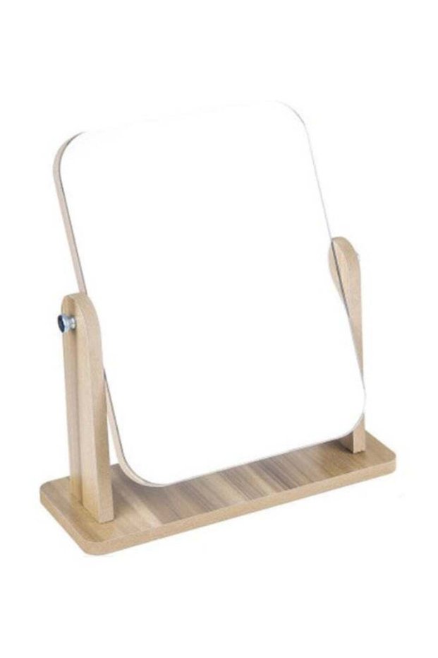 Rotatable Desk Mirror Brown 18 x 13 x 1centimeter
