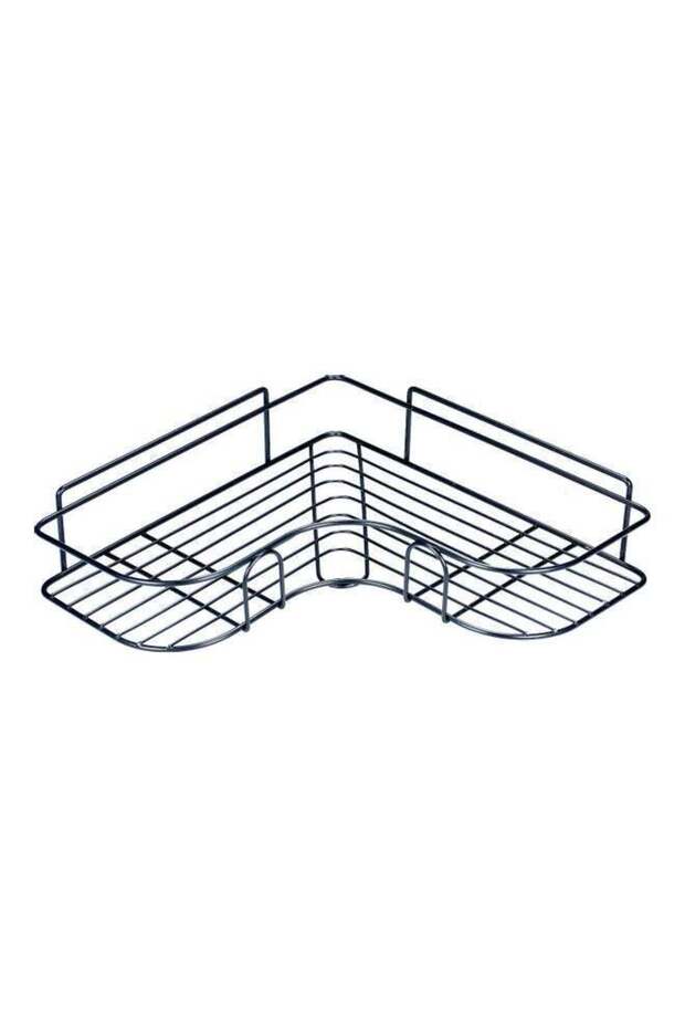 Wall Built-Up Corner Shelf Black 26.5x26.5x5.8cm