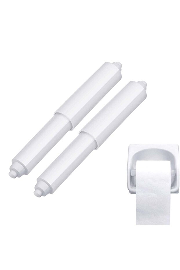 Generic Toilet Paper Holder 2 Pack White Replacement Plastic Spring ...