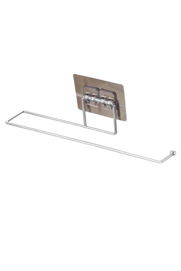 Towel Holder Bar Silver/Brown 26.5 x 6cm