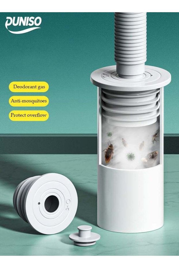 Expandable Sink Drain Pipe Kit,1 Flip Type Drain, 1 Anti Odor Pipe,No Overflow Hole Odor Prevention