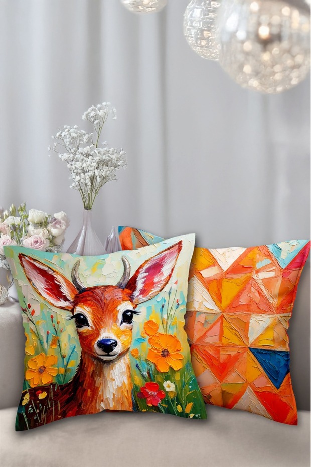 Single Throw Pillow Cover, Decorative Throw Pillow, Stylish Designed Throw Pillow, Showroom Throw Pillow