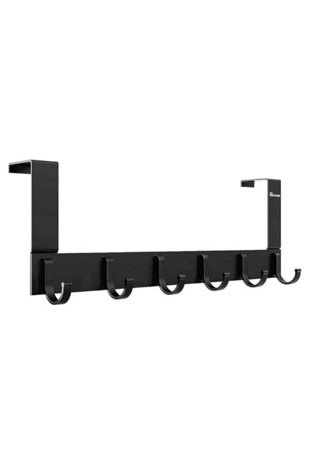 Door Coat Rack with 6 Hooks - Door Hooks for Hanging - Clothes Hook Door for Bathroom Door Hook Rai
