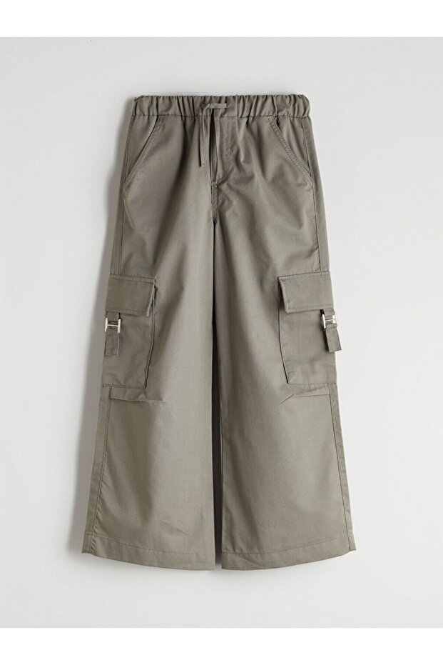 LCW Kids Elastic Waist Girl's Cargo Pants