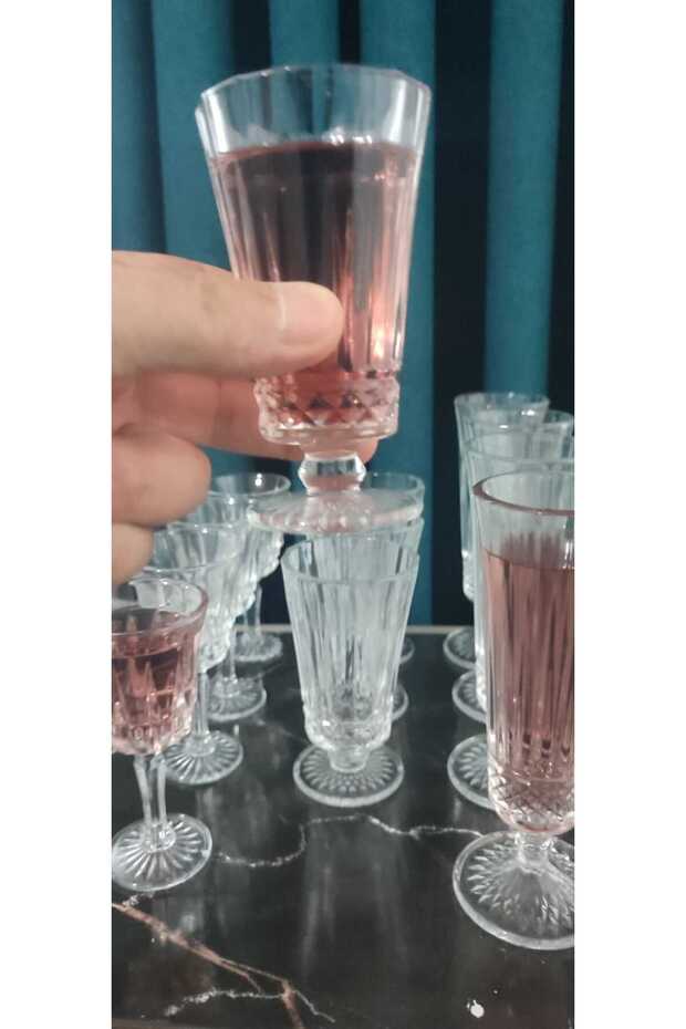 18 Pcs Glass Side Glass Set Polan.Large120Cc.16.5Cm Length.Medium120Cc.11Cm Length.Small60Cc.12 cm Length