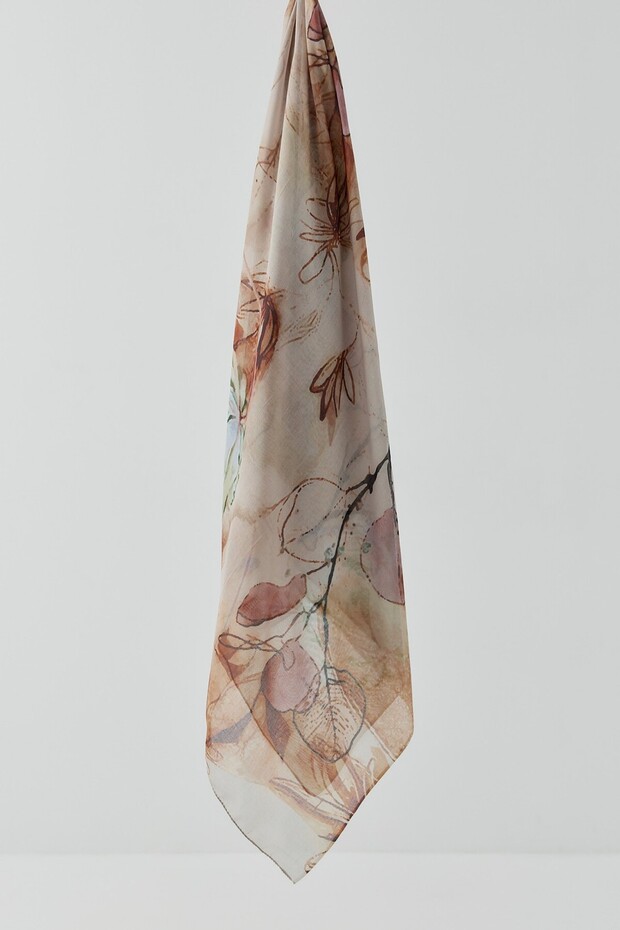 شال قمري بنمط زهرة اللوتس - 4