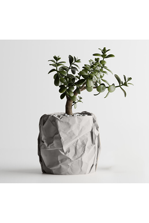 Decorative vase with textured design “Crumpled Paper” - 1