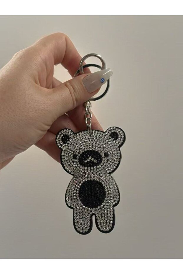 سلسلة مفاتيح على شكل دمية دب محشش - 3