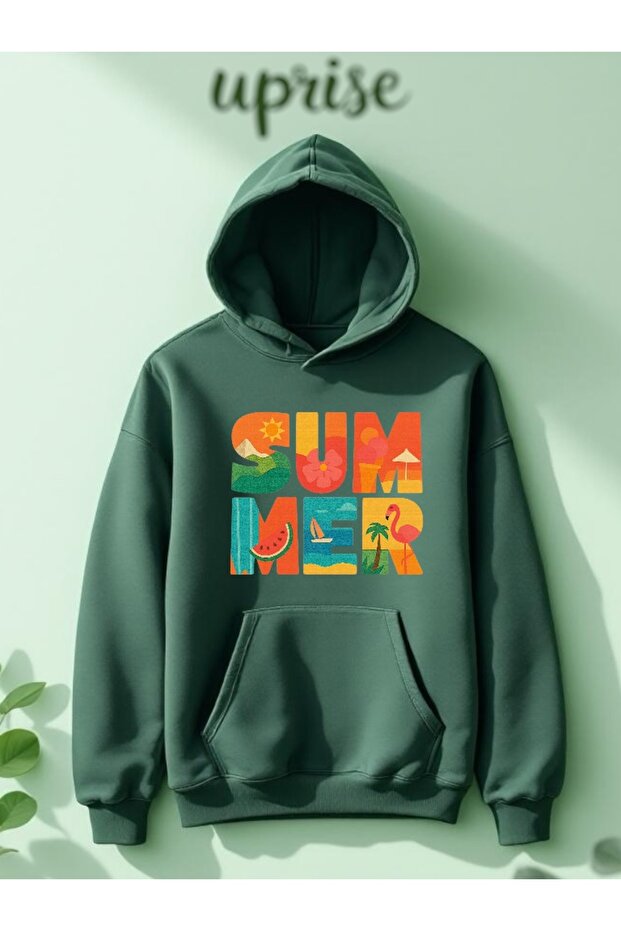 Summer Printed Cotton 3 Thread Oversize Sweatshirt