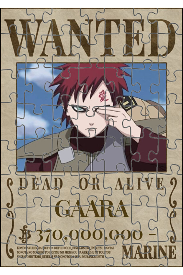 Naruto Gaara Wanted Anime 99 Piece Puzzle