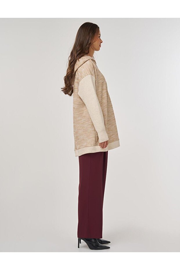 Kırçıllı Sweatshirt Bej - 2