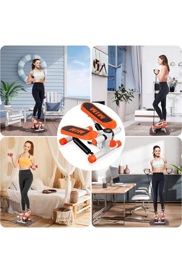 Steppers Exercise Home Mini Stepper Exercise Equipment Home Workouts，Mini Stepper Resistance Bands - 7