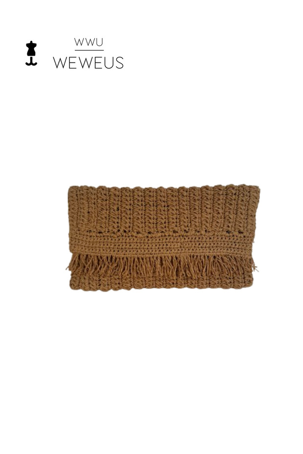 Women's Brown Color Handmade Straw Bag