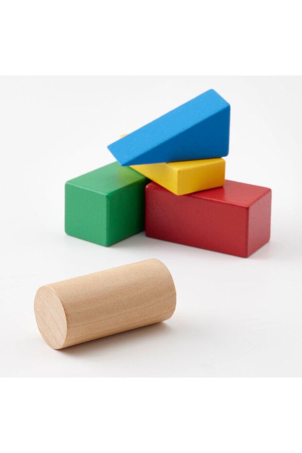 Set de construcție din lemn, 40 de piese, multicolor - 4