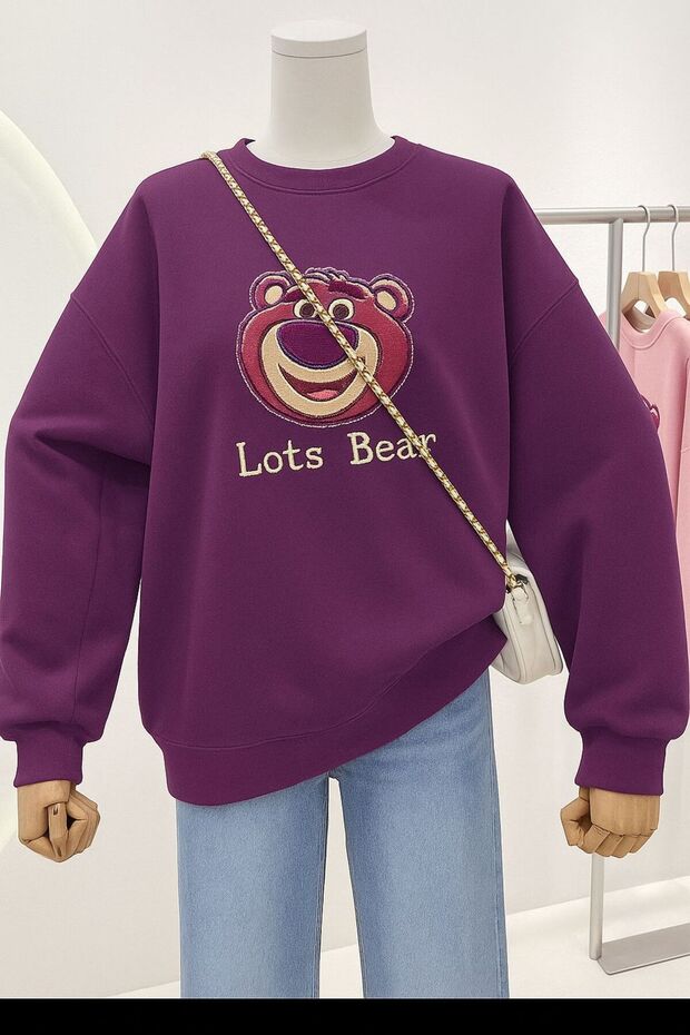 Lost Bear Printed Unisex Sweatshirt