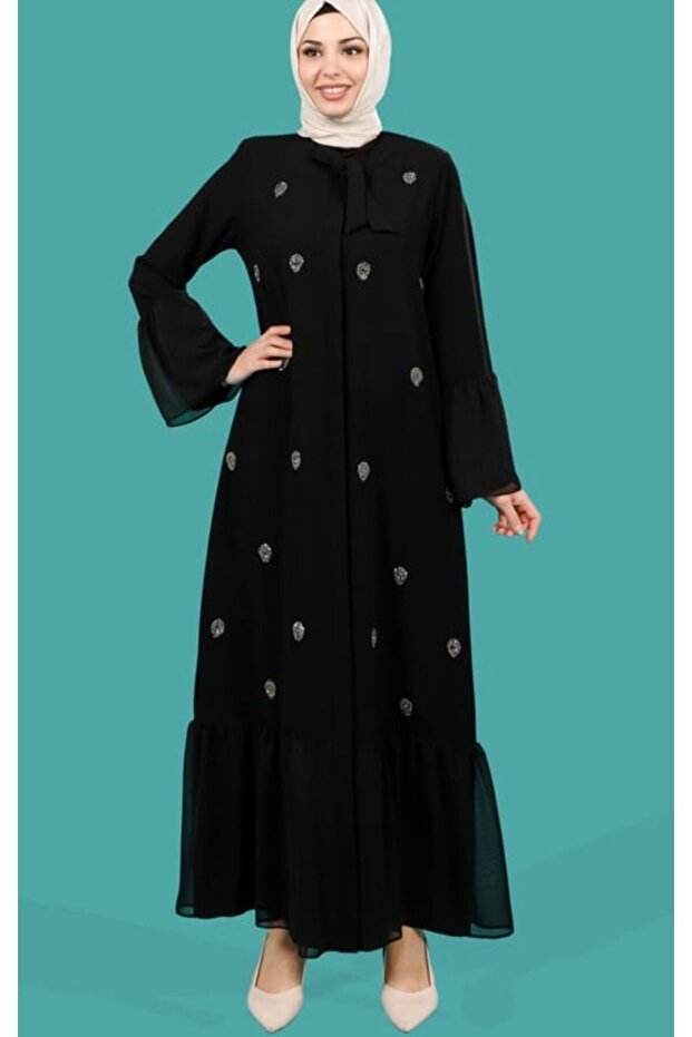 Taşlı Abaya Ferace