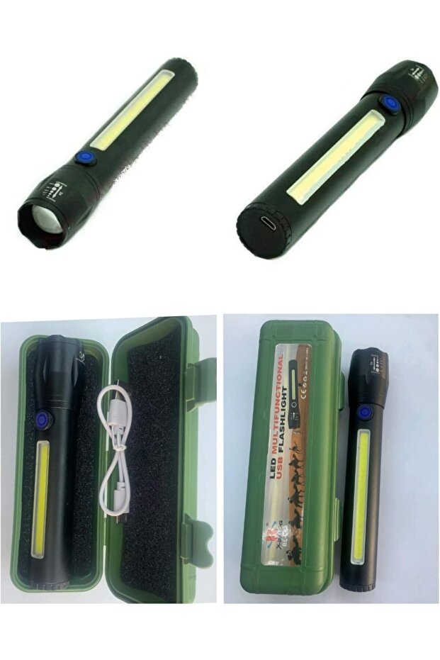 ضوء معدني قوي يعمل بمنفذ USB للشحن LED - 1