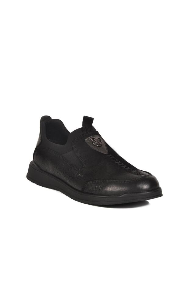 2250906K Z Black-Platinum Nubuck Genuine Leather Women's Casual Shoes