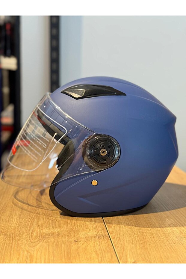 Yarım Kask Mavi Ece Belgeli - 8