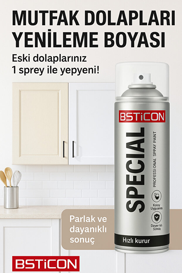 Mutfak Dolap Boyası – BSTICON Sprey Boya 400ml - 1