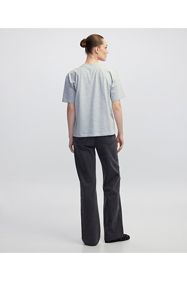 Aplikeli basic tişört - 6