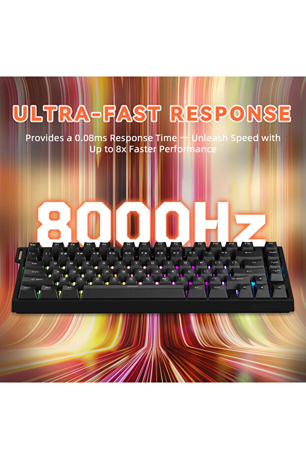 R82 HE Rapid Trigger - Snap Tap 0.005mm RGB Manyetik Switch Oyuncu Klavyesi - 4