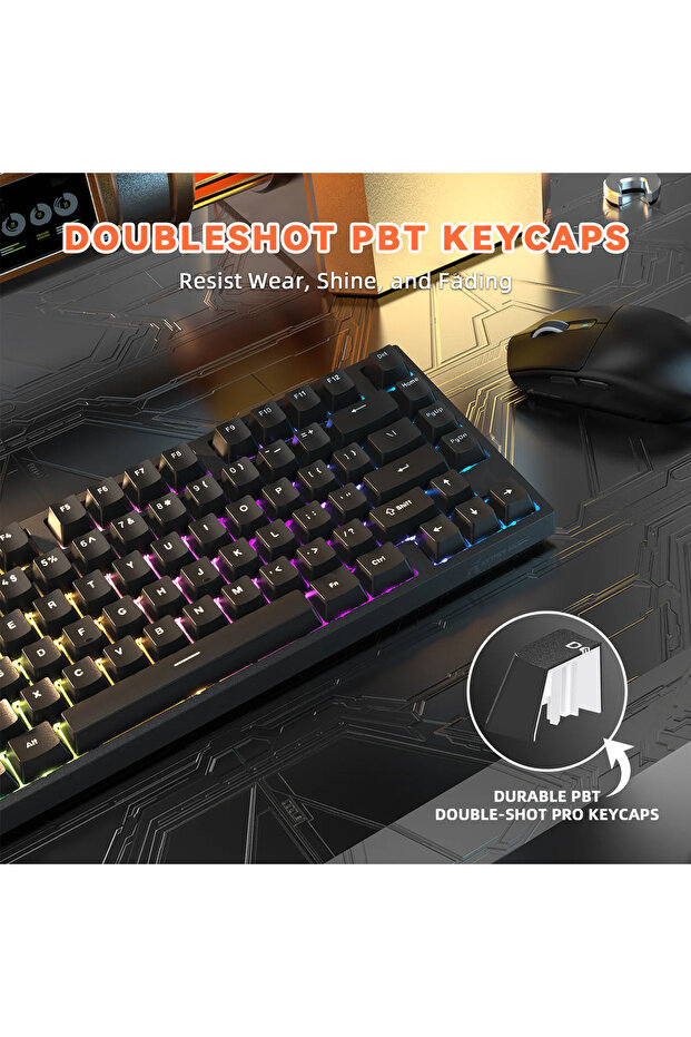 R82 HE Rapid Trigger - Snap Tap 0.005mm RGB Manyetik Switch Oyuncu Klavyesi - 8