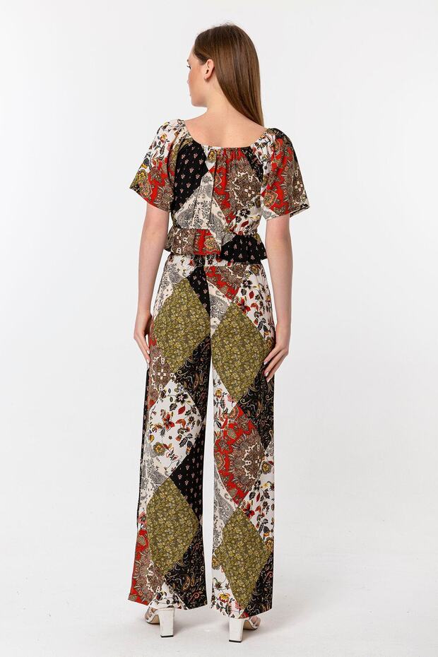 Khaki Patterned Trousers - 5