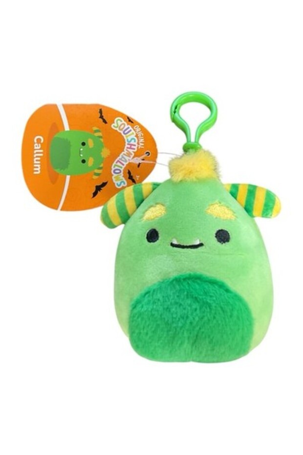 Clip Callum Green Monster Keychain Plush – Halloween Soft Toy