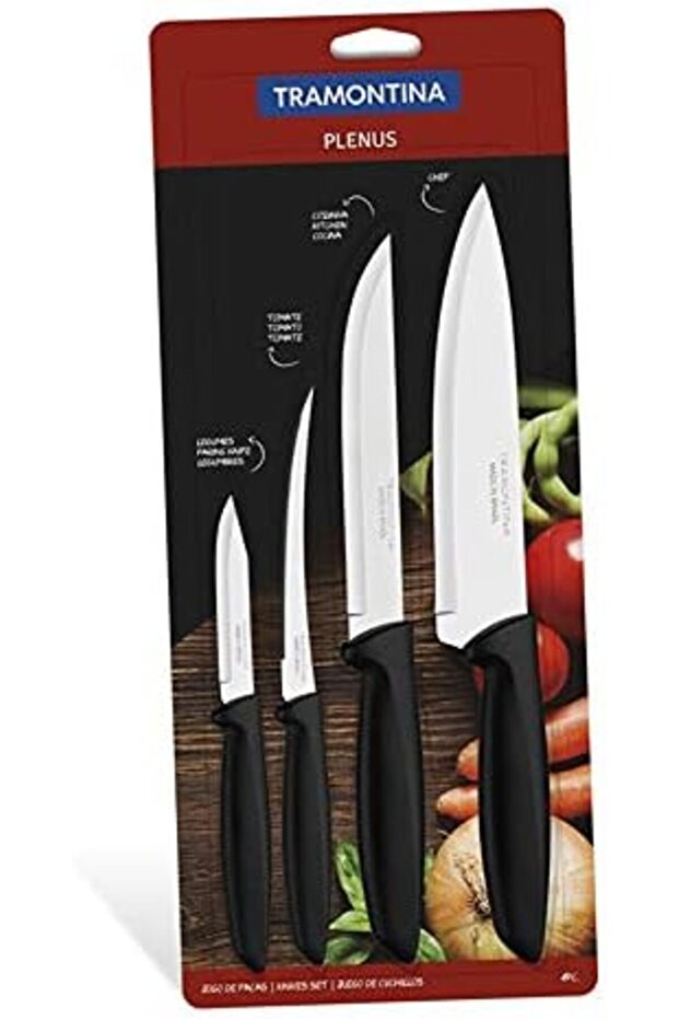 Plenus 4-Piece Knife Set, Black