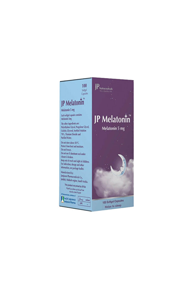 چي بي ميلاتونين 5 جم 100 كبسولة يساعد علي النوم-JP MELATONIN 5MG 100CAP