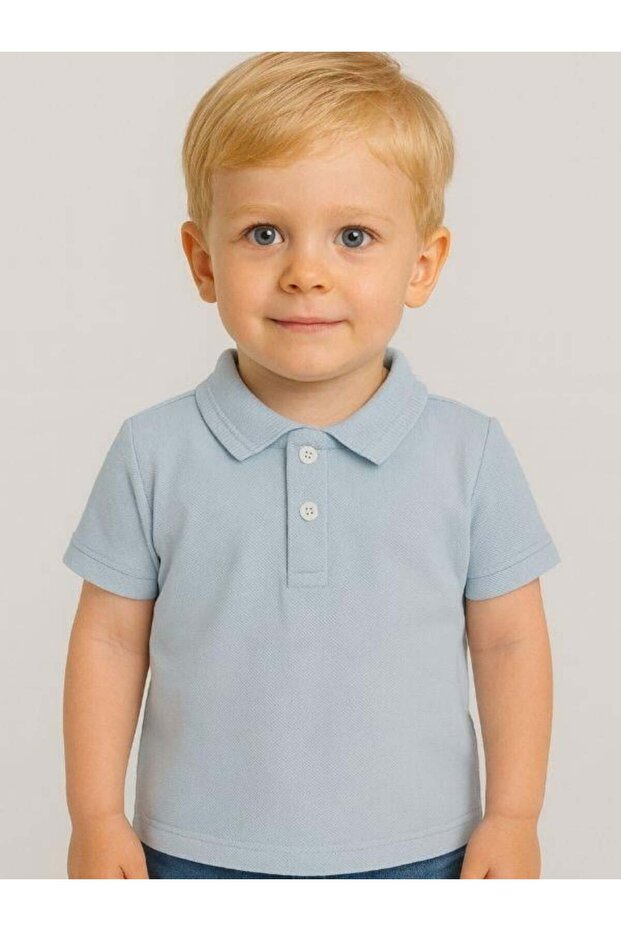 Boy's Soft Textured Collared T-Shirt