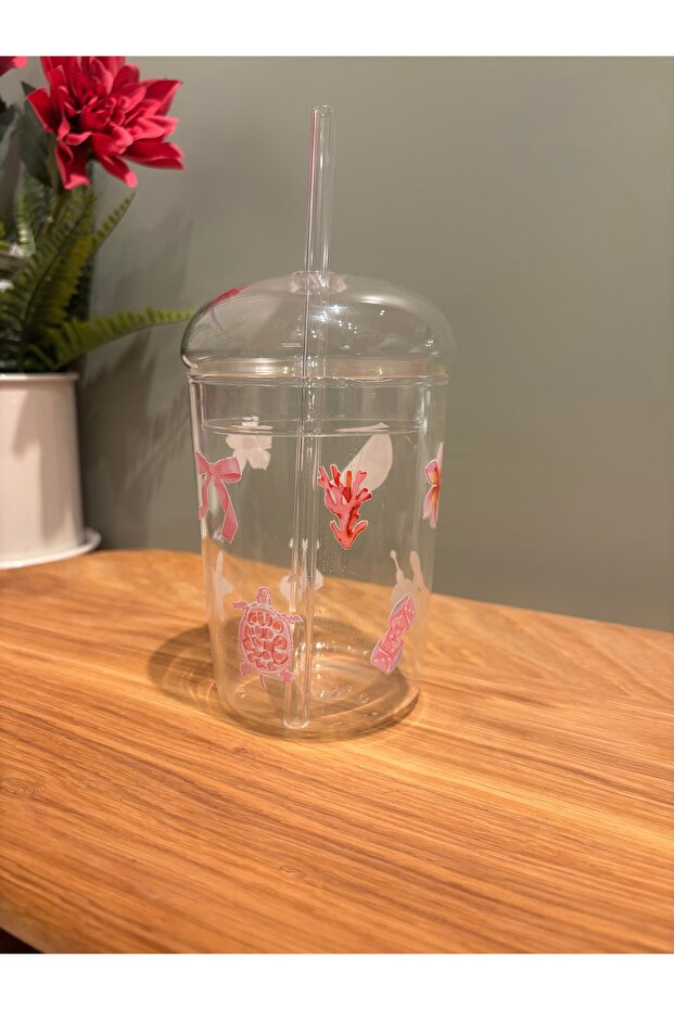 Pinterest pembe pipetli kahve bardağı cam - 1