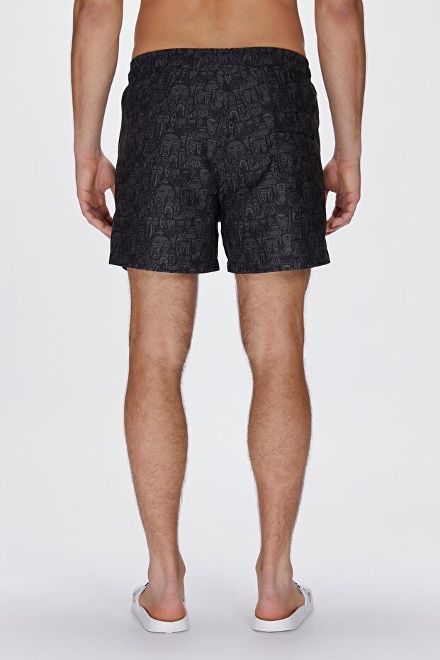 Moshe Siyah Erkek Deniz Şortu - 6