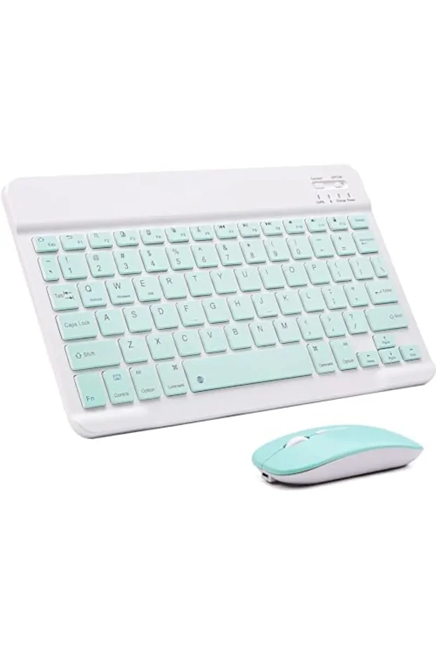 New Arabic and English Bluetooth Keyboard and Mouse Combo, Ultra-Slim Portable Compact Wireless Mous - 1